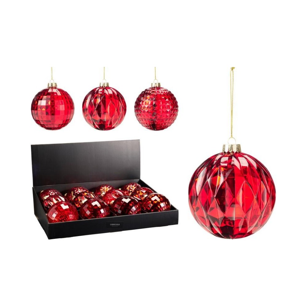SFERA VETRO ROSSO D.12 3 ASSORTITI